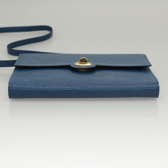 LOUIS VUITTON Epi Pochette Arche Shoulder Bag Blue M52575 LV Auth KD396