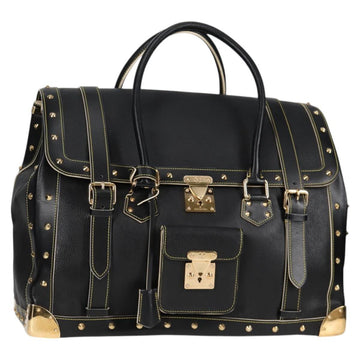 LOUIS VUITTON Suhari Extravagan Hand Bag Leather Black LV Auth KD398SM