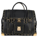 LOUIS VUITTON Suhari Extravagan Hand Bag Leather Black LV Auth KD398SM-13