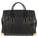 LOUIS VUITTON Suhari Extravagan Hand Bag Leather Black LV Auth KD398SM-2