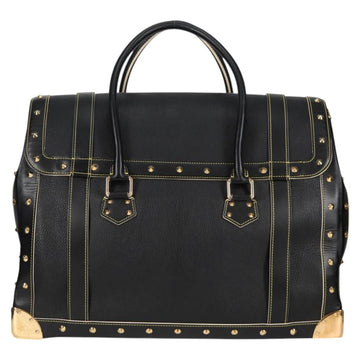 LOUIS VUITTON Suhari Extravagan Hand Bag Leather Black LV Auth KD398SM - 0