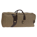 CELINE C Sulky Boston Bag Canvas Beige Gold Auth KD400-1