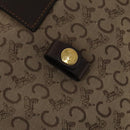 CELINE C Sulky Boston Bag Canvas Beige Gold Auth KD400-17