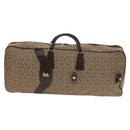 CELINE C Sulky Boston Bag Canvas Beige Gold Auth KD400-13