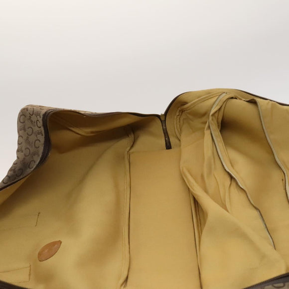 CELINE C Sulky Boston Bag Canvas Beige Gold Auth KD400