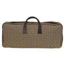 CELINE C Sulky Boston Bag Canvas Beige Gold Auth KD400-2