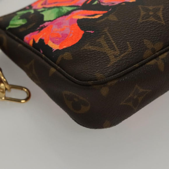 LOUIS VUITTON Monogram Rose Pochette Accessoires Pouch M48615 LV Auth KD404AM