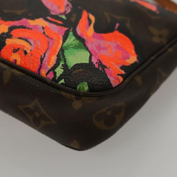 LOUIS VUITTON Monogram Rose Pochette Accessoires Pouch M48615 LV Auth KD404AM