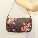 LOUIS VUITTON Monogram Rose Pochette Accessoires Pouch M48615 LV Auth KD404AM-21