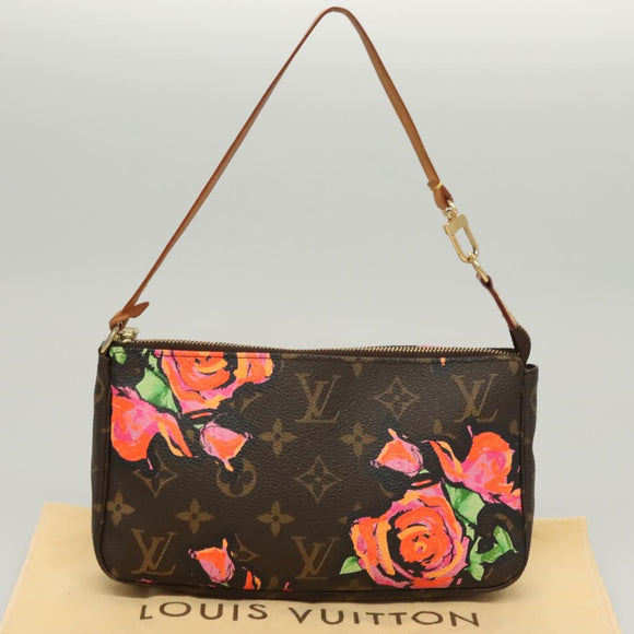LOUIS VUITTON Monogram Rose Pochette Accessoires Pouch M48615 LV Auth KD404AM