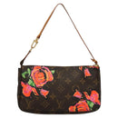 LOUIS VUITTON Monogram Rose Pochette Accessoires Pouch M48615 LV Auth KD404AM-2