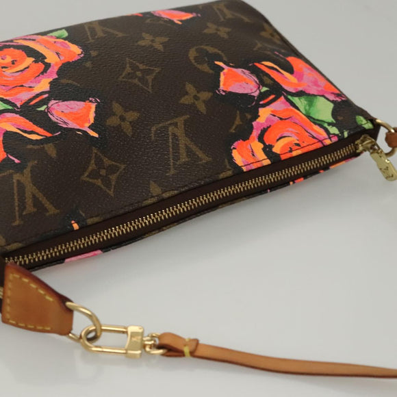 LOUIS VUITTON Monogram Rose Pochette Accessoires Pouch M48615 LV Auth KD404AM