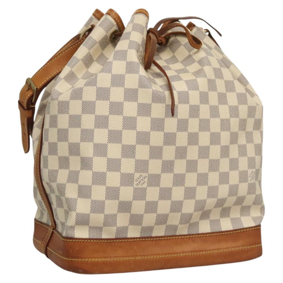LOUIS VUITTON Damier Azur Noe Shoulder Bag N42222 LV Auth KD408