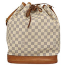 LOUIS VUITTON Damier Azur Noe Shoulder Bag N42222 LV Auth KD408-13