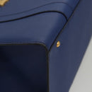 CELINE Shoulder Bag Leather Blue Gold Auth KD413-8