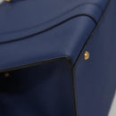 CELINE Shoulder Bag Leather Blue Gold Auth KD413-16