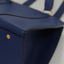 CELINE Shoulder Bag Leather Blue Gold Auth KD413-17