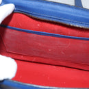 CELINE Shoulder Bag Leather Blue Gold Auth KD413-10