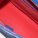 CELINE Shoulder Bag Leather Blue Gold Auth KD413-11