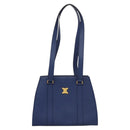 CELINE Shoulder Bag Leather Blue Gold Auth KD413-13