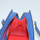 CELINE Shoulder Bag Leather Blue Gold Auth KD413-21
