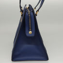 CELINE Shoulder Bag Leather Blue Gold Auth KD413-3