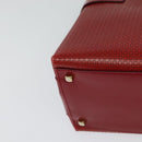 Salvatore Ferragamo Gancini Shoulder Bag Leather 2way Red Gold Auth KD414-16