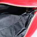 Salvatore Ferragamo Gancini Shoulder Bag Leather 2way Red Gold Auth KD414-17