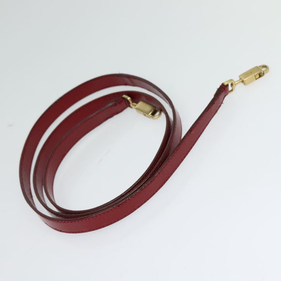 Salvatore Ferragamo Gancini Shoulder Bag Leather 2way Red Gold Auth KD414