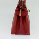 Salvatore Ferragamo Gancini Shoulder Bag Leather 2way Red Gold Auth KD414-3
