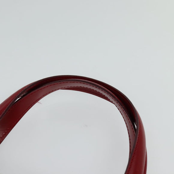 Salvatore Ferragamo Gancini Shoulder Bag Leather 2way Red Gold Auth KD414