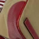 PRADA Hand Bag Canvas Beige Auth KD415-15