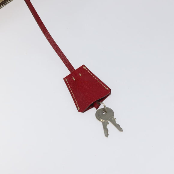 PRADA Hand Bag Canvas Beige Auth KD415