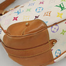 LOUIS VUITTON Monogram Multicolor Greta Hand Bag White M40195 LV Auth KD418V-14