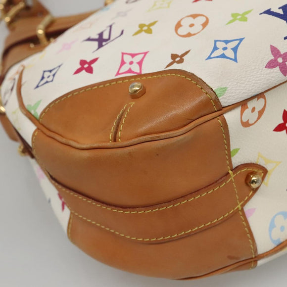 LOUIS VUITTON Monogram Multicolor Greta Hand Bag White M40195 LV Auth KD418V