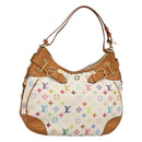 LOUIS VUITTON Monogram Multicolor Greta Hand Bag White M40195 LV Auth KD418V-1