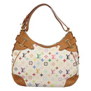 LOUIS VUITTON Monogram Multicolor Greta Hand Bag White M40195 LV Auth KD418V-2