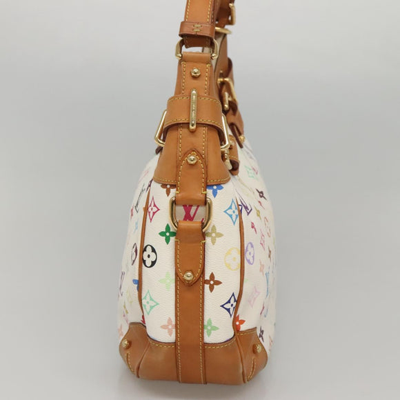 LOUIS VUITTON Monogram Multicolor Greta Hand Bag White M40195 LV Auth KD418V