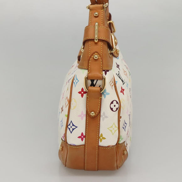LOUIS VUITTON Monogram Multicolor Greta Hand Bag White M40195 LV Auth KD418V