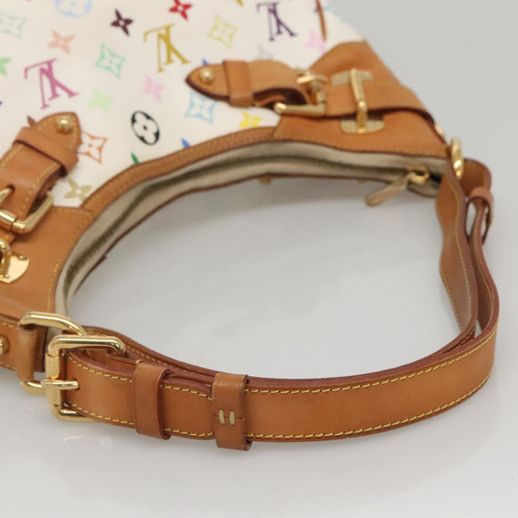 LOUIS VUITTON Monogram Multicolor Greta Hand Bag White M40195 LV Auth KD418V