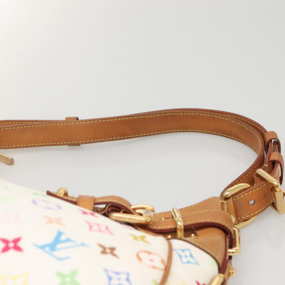 LOUIS VUITTON Monogram Multicolor Greta Hand Bag White M40195 LV Auth KD418V