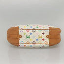 LOUIS VUITTON Monogram Multicolor Greta Hand Bag White M40195 LV Auth KD418V-5