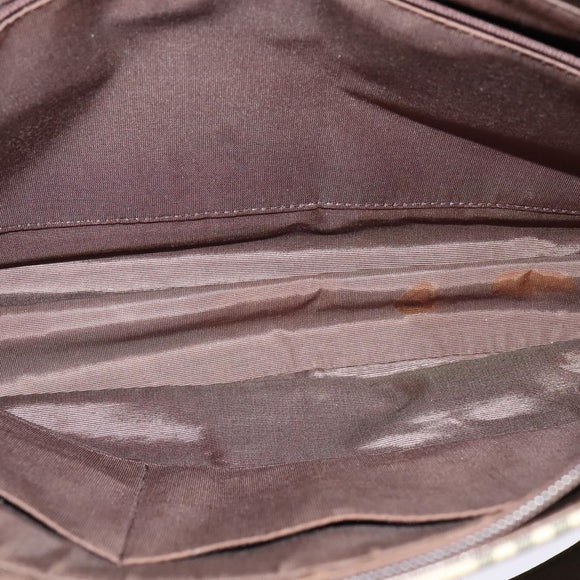 BURBERRY Nova Check Tote Bag Canvas Beige Silver Auth KD427