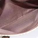 BURBERRY Nova Check Tote Bag Canvas Beige Silver Auth KD427-12