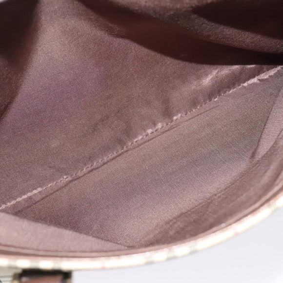 BURBERRY Nova Check Tote Bag Canvas Beige Silver Auth KD427