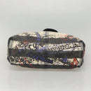 BURBERRY Tote Bag Coated Canvas White Auth KD428-5