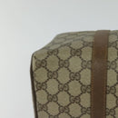 GUCCI GG Supreme Web Sherry Line Boston Bag PVC Beige Gold 40 02 007 Auth KD431-9