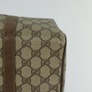 GUCCI GG Supreme Web Sherry Line Boston Bag PVC Beige Gold 40 02 007 Auth KD431-14