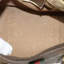 GUCCI GG Supreme Web Sherry Line Boston Bag PVC Beige Gold 40 02 007 Auth KD431-16