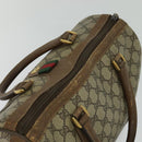 GUCCI GG Supreme Web Sherry Line Boston Bag PVC Beige Gold 40 02 007 Auth KD431-6